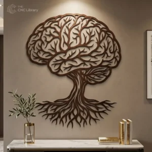 Brain Tree Wall Art SVG
