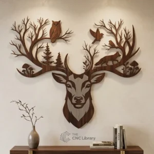 Forest Deer Wall Art SVG: 100% Premium Digital Cut File