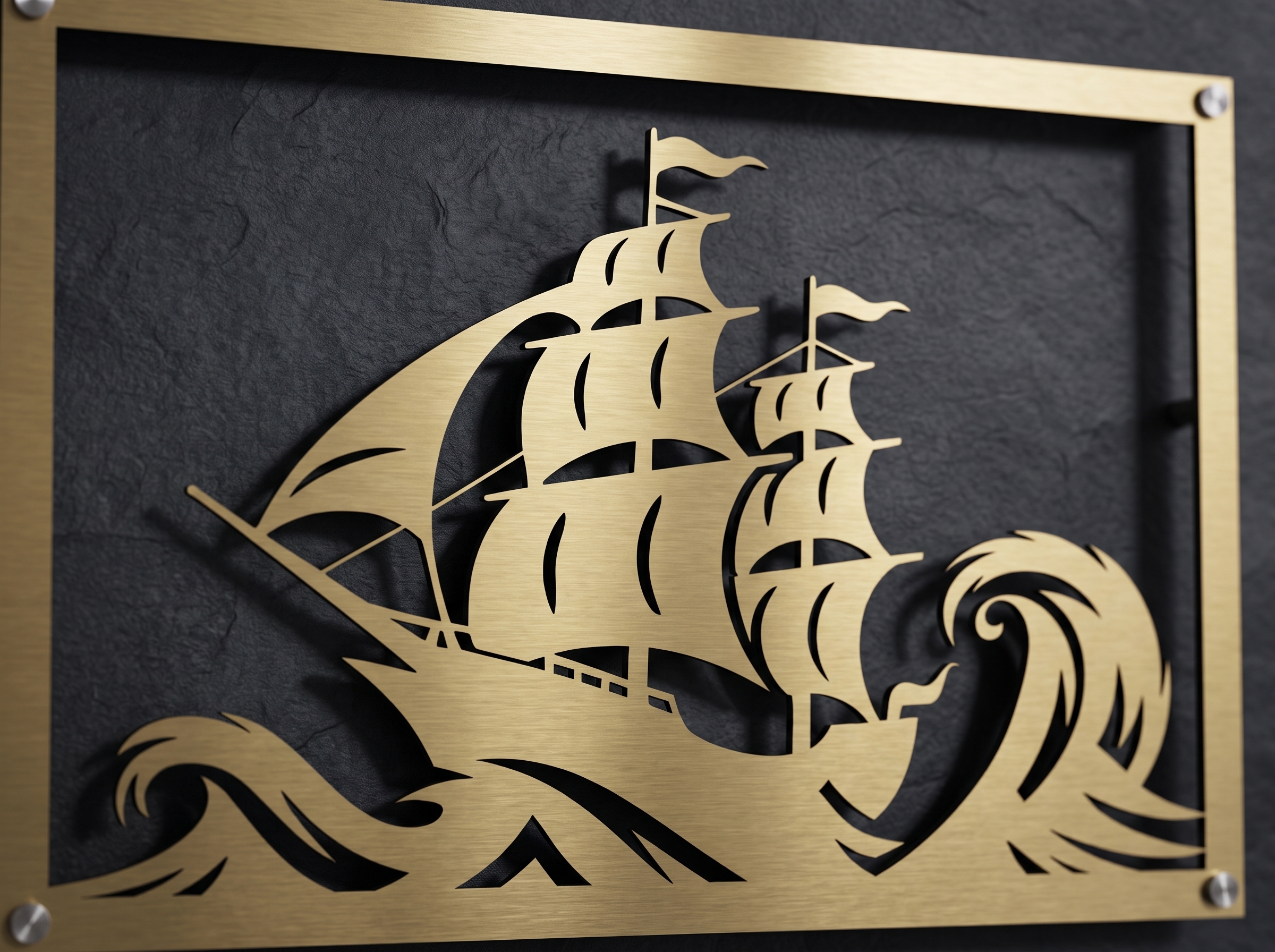 Majestic Sailing Ship CNC Router & Laser Cut File | Nautical Metal Wall Art SVG, DXF