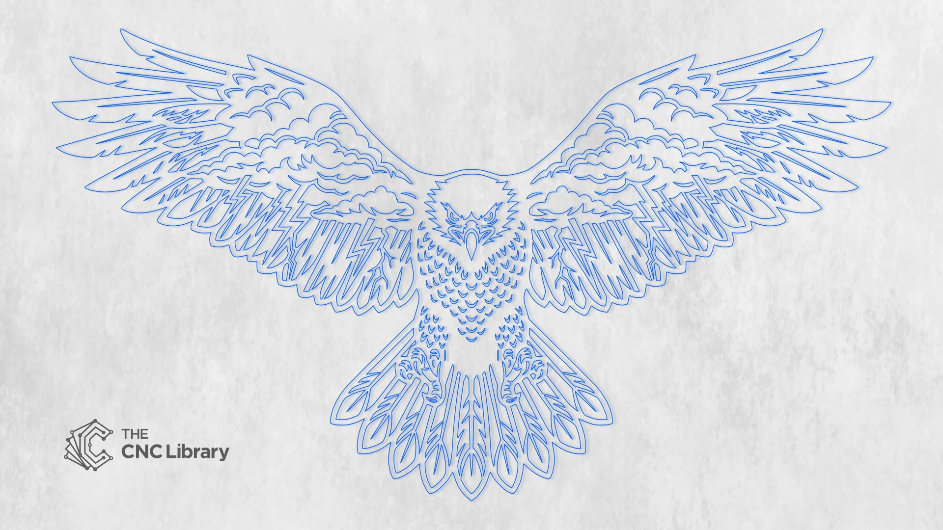 Majestic Storm Eagle & Lightning CNC Vector Cut File – Layered Wildlife Wall Art - Image 2