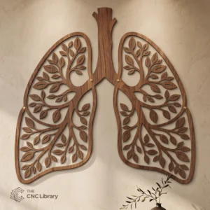 Botanical Anatomical Lungs Wall Art - Tree of Life Breath Laser Cut File