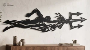 swimmer poseidon trident cnc file