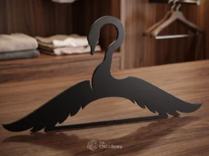 swan clothes hanger cnc file