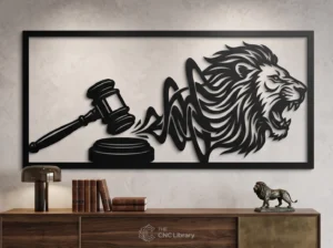 judge gavel lion cnc file